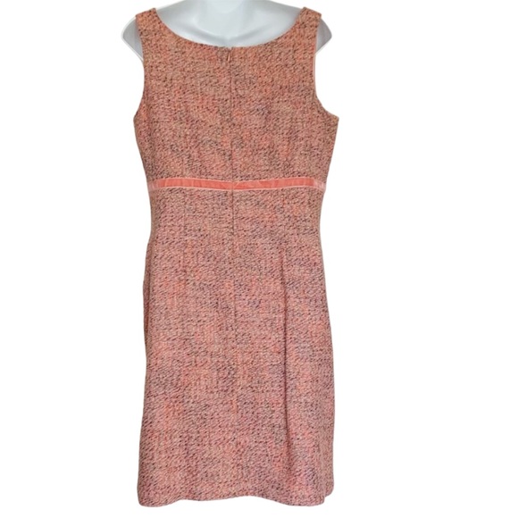 Gap Wool Blend Pink Tweed Casual Bow Dress Sz 12 - Picture 3 of 10
